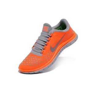 Nike Free 3.0 v4 orange/Reflective Silver-Wolf grey Size 7